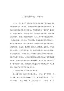 农村信用社年度工作总结