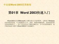 【精品】中文版Word 2003实用教程