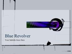 抽象精品ppt模板blue_revolver02206666