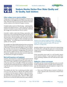 Students Monitor Harlem River Water Quality and Air Quality, Seek Solutions