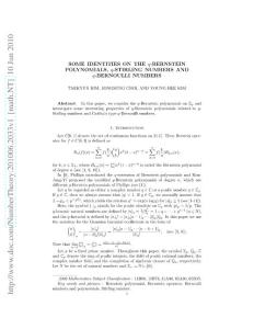 201006.2033v1 Some identities on the q-Bernstein polynomials, q-Stirling number and q-Bernoulli numbers