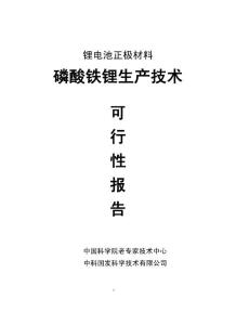 9产200吨锂电池正极材料磷酸铁锂生产技术