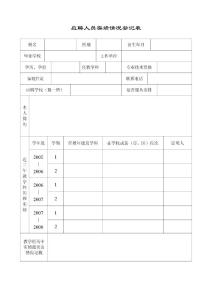 應聘人員實績情況登記表