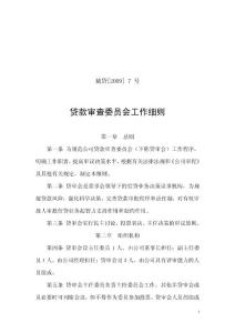 小额贷款公司贷款审查委员会工作细则