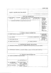 CIOMS -Suspect Adverse Reaction Report