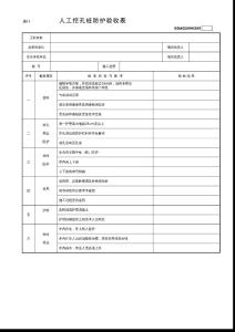 表13人工挖孔樁防護驗收表(含續(xù)表)GDAQ2090205