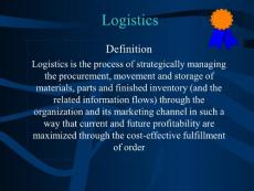 logistics training（物流培训英文版）