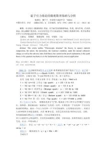 量子引力場論的微觀數理基礎與分析