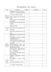 安全互檢檢查標(biāo)準(zhǔn)