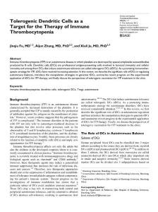 Tolerogenic Dendritic Cells as a Target for the TherapyPg 2012 Mar 5[PMIDJ22387587]