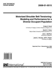 Motorized Shoulder Belt Tensioning