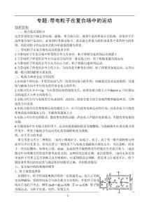 專題帶電粒子在復(fù)合場(chǎng)中的運(yùn)動(dòng)