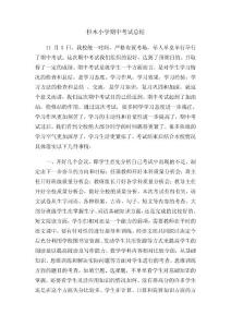 杉木小学期中考试总结