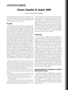 Chronic HepatitisB: Update2009