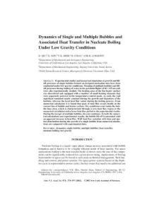 Dynamics of Single and Multiple Bubbles and Associated Heat Transfer in Nucleate Boiling Under Low Gravity Conditions