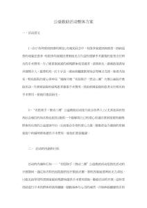 公益救助活動整體方案