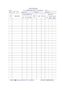 質(zhì)量管理 QS9000體系 1801-08員工教育訓(xùn)練記錄卡