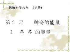 【精品课件】苏教版科学六下《各种各样的能量》ppt课件3