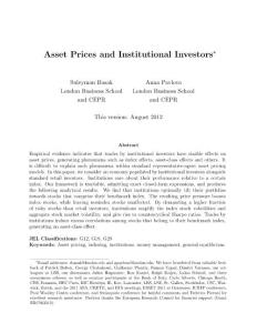 Asset Prices and Institutional Investors - London Business ：资产价格和机构投资者-伦敦商业