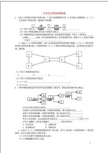 初三化学推断题汇总及答案